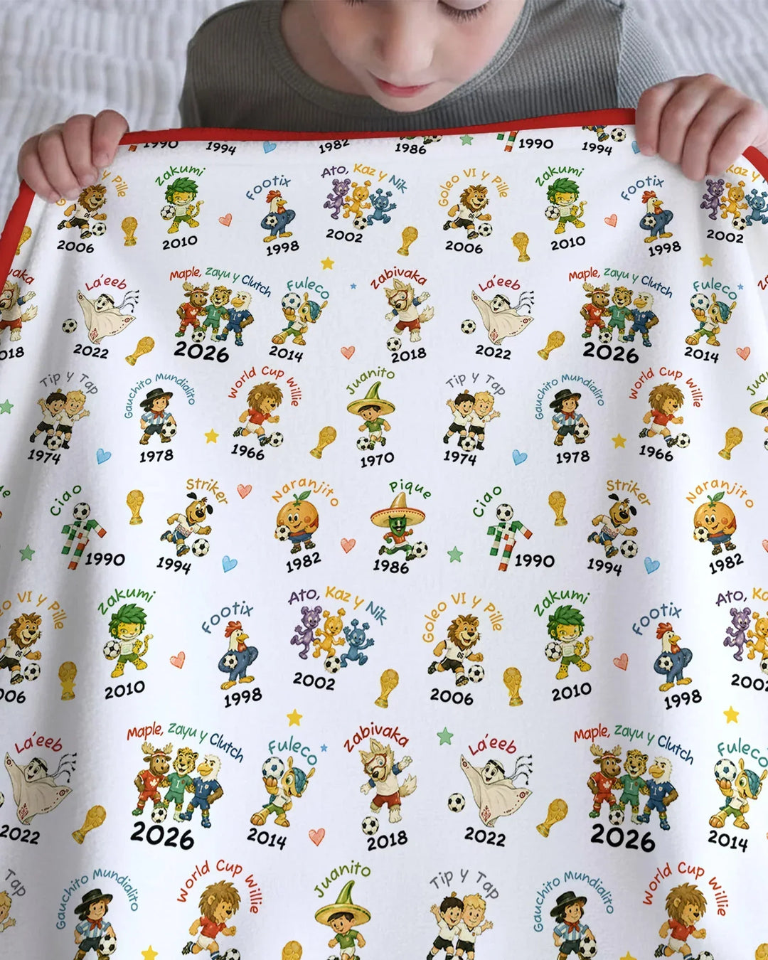 Soccer cup Mascots Bamboo Blanket