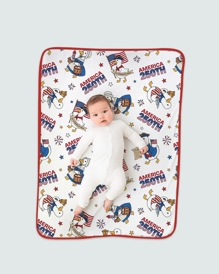 Patriotic Goose Celebrating 250 Years Blanket