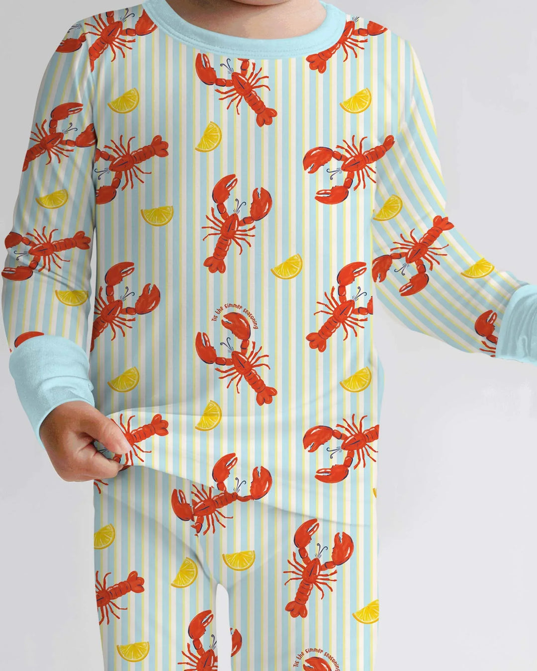 Crawfish Pinch Bamboo Two Piece Long Sleeve Pajama Set