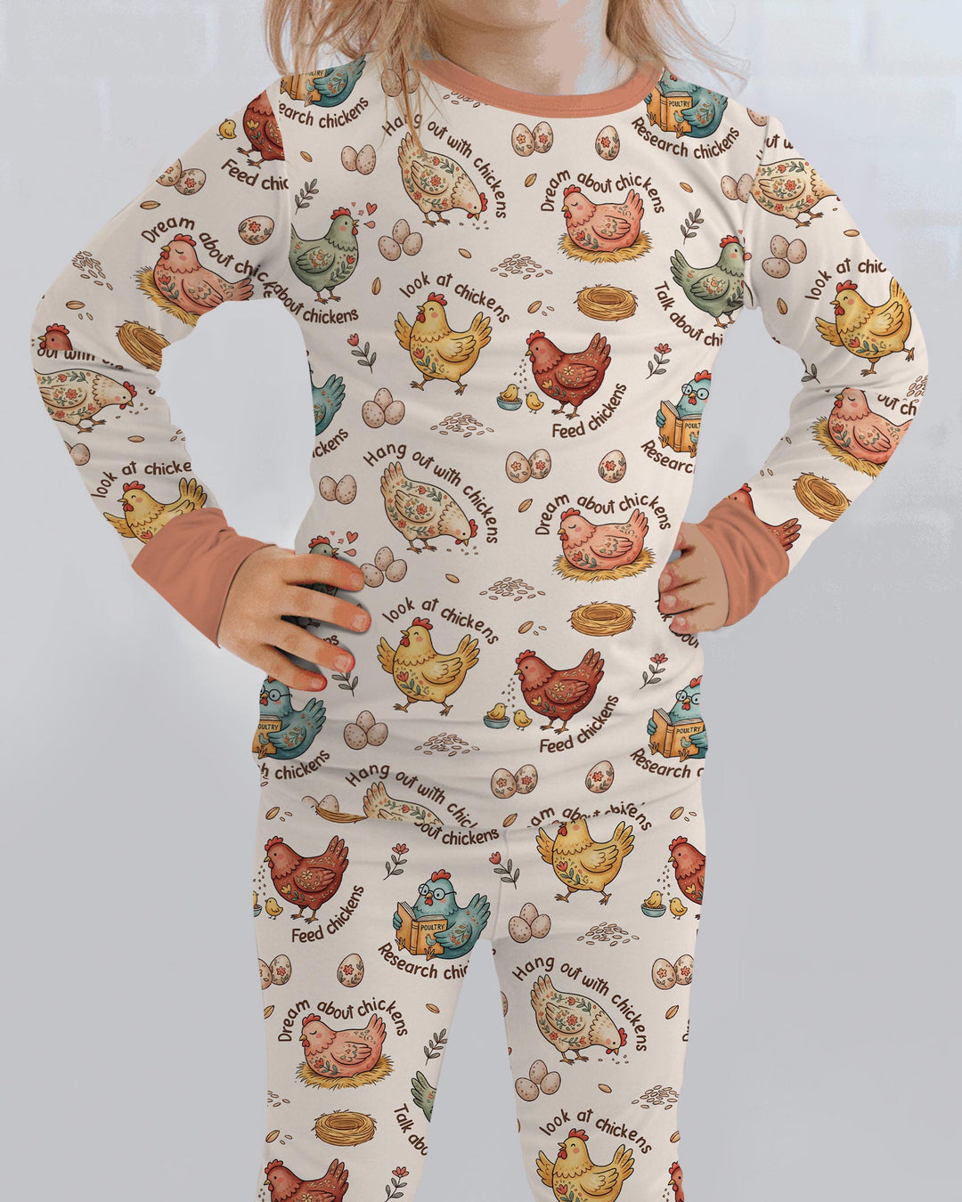 Conjunto de pijama de dos piezas de bambú con mangas largas, plantilla PERSONALIZADA