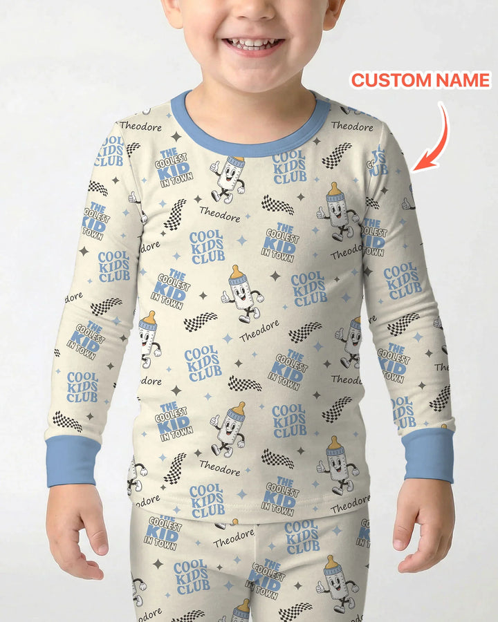 Zweiteiliges Langarm-Pyjama-Set mit Sommerfrüchten