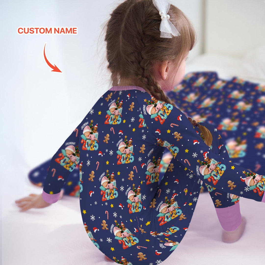 Gerippte Babykleidung mit individuellem Foto - Weich &amp; Skizzenhaft