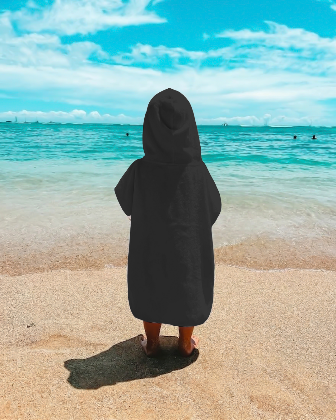 Solid Color Bamboo Swim Poncho