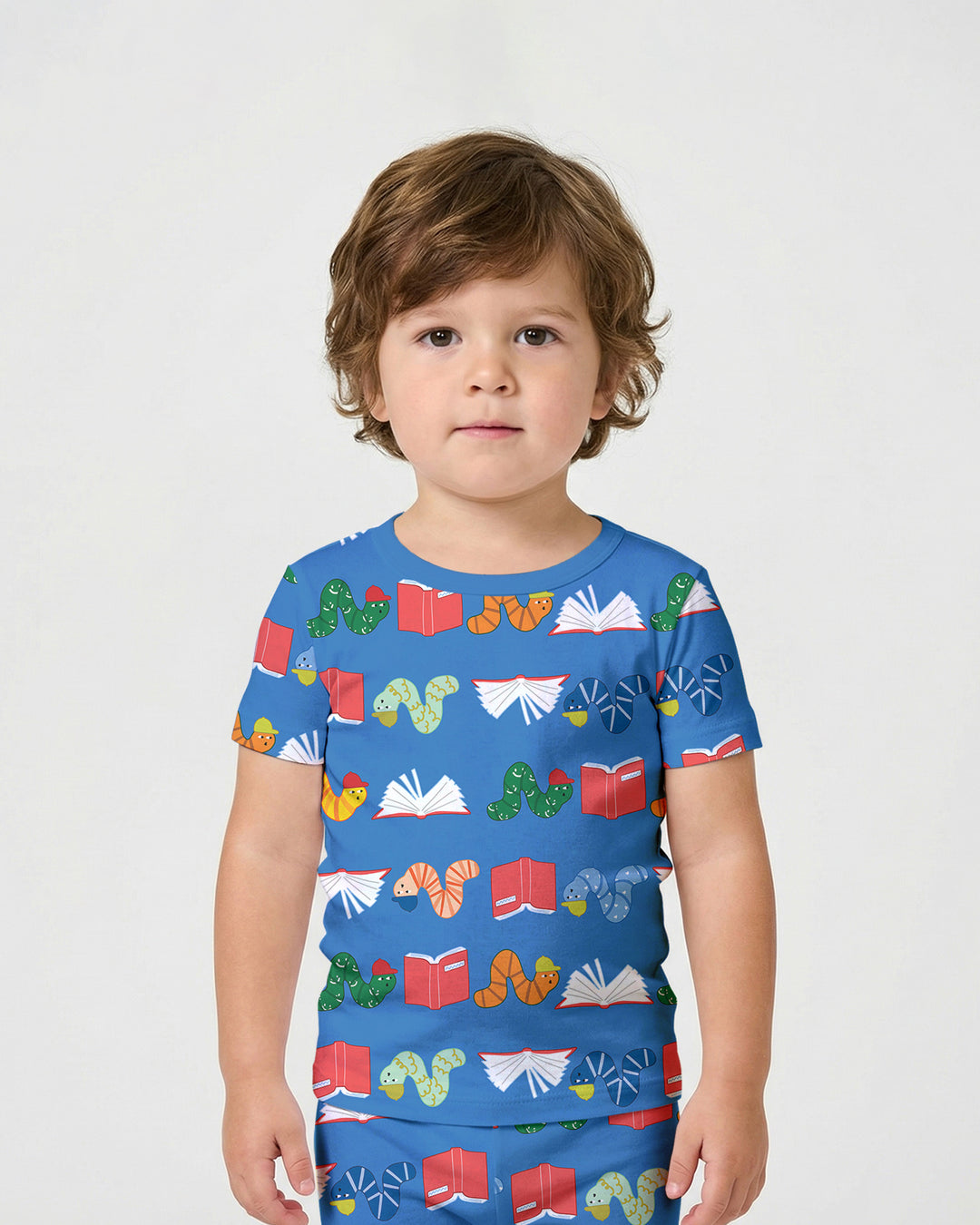 Bookworm Family Matching Bamboo Two Piece Short Sleeve Shorts Pajama Set