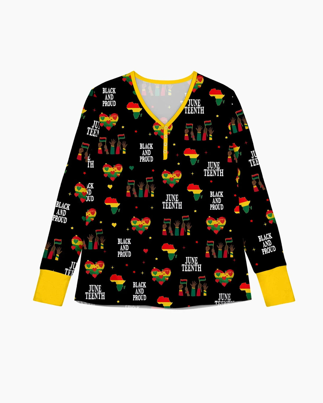 Juneteenth Black and Proud Bamboo Women Pajama Set