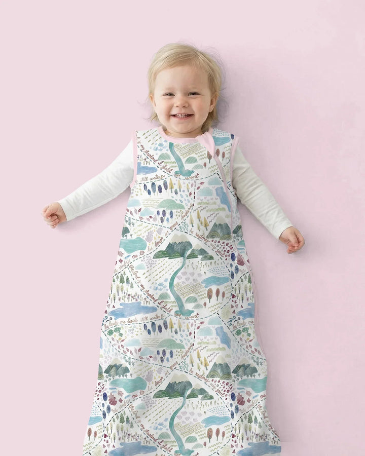 Whimsical Psalms 23 Map Sleep Bag