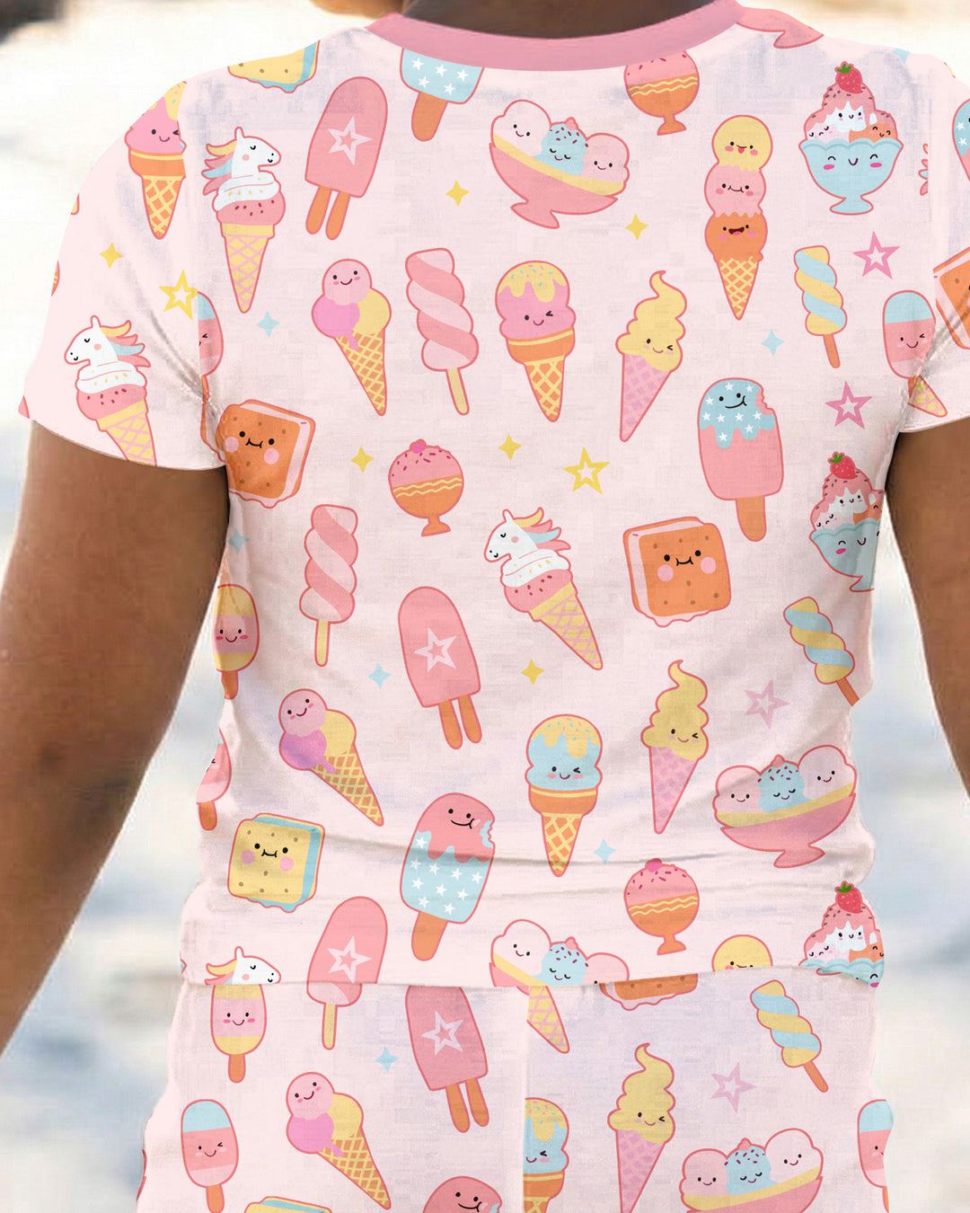 American Ice cream Two Piece Short Sleeve Pajama Set