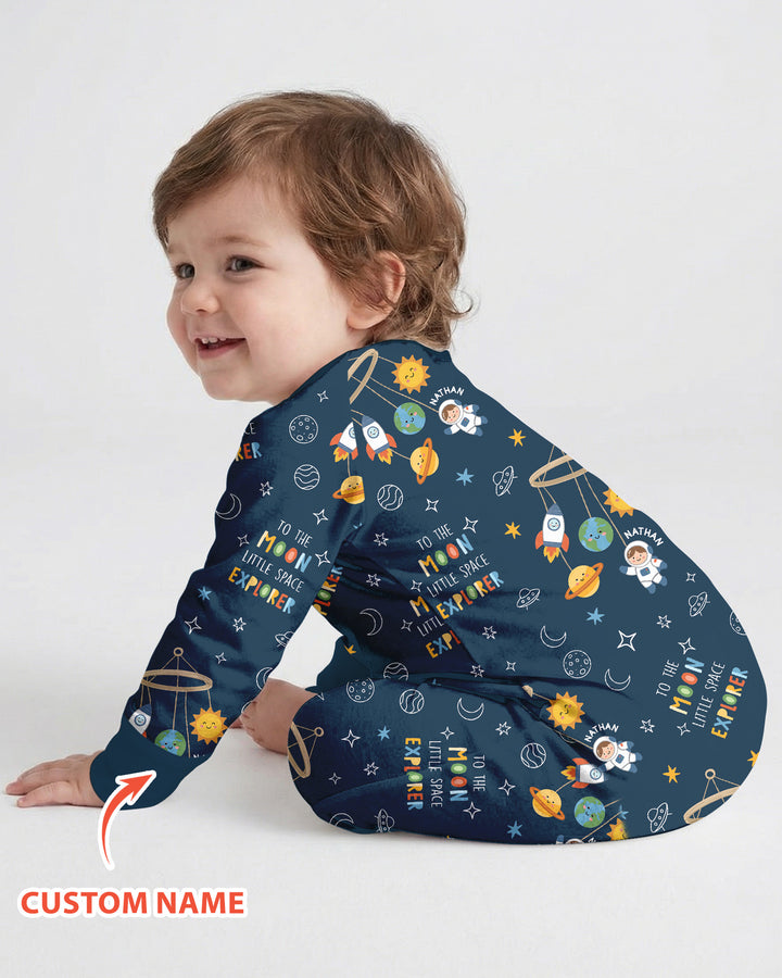 Gerippte Babykleidung mit individuellem Foto - Weich &amp; Skizzenhaft