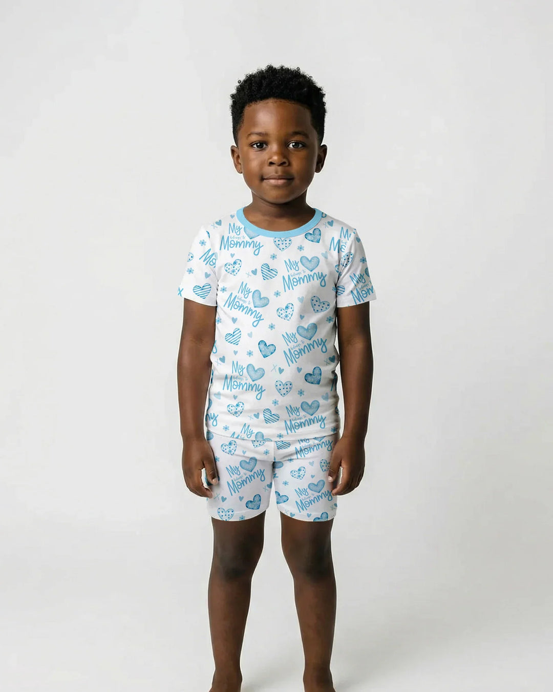 My Heart Belongs To Mommy Bamboo Two Piece Short Sleeve Shorts Pajama Set