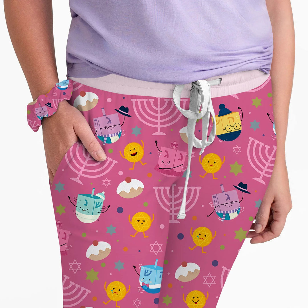 Hanukkah Little Dreidel Family Women Pajama Set