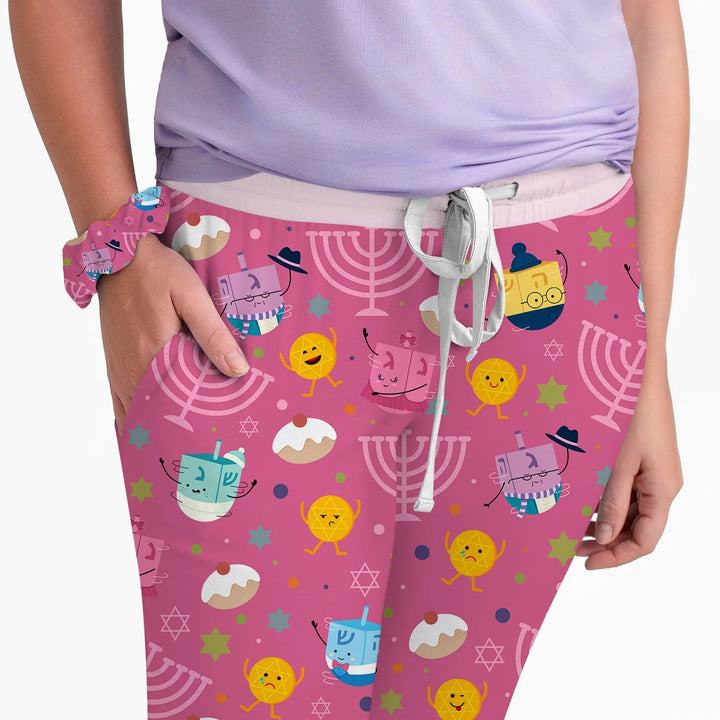 Hanukkah Little Dreidel Family Women Pajama Set