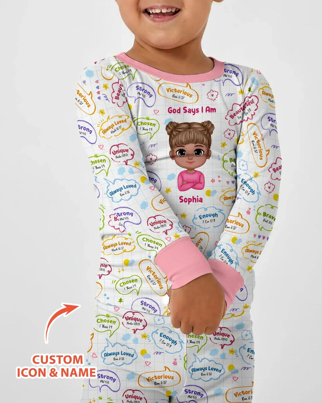 Zweiteiliges Langarm-Pyjama-Set mit Sommerfrüchten