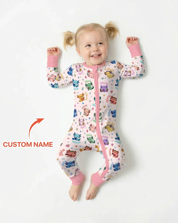 Custom Name Cute Hobby Axolotl Convertible Zippy