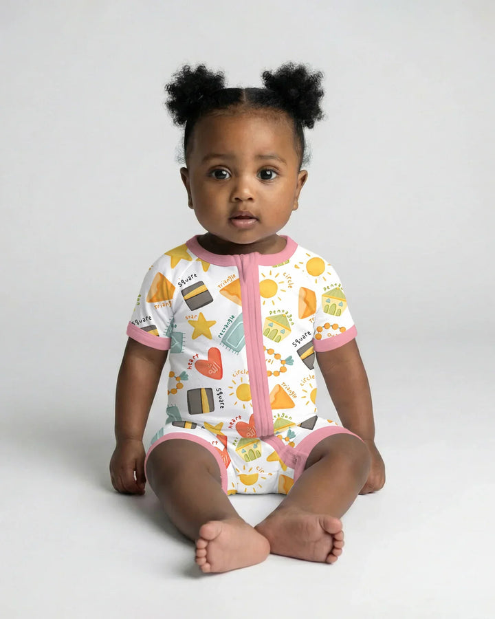 Islamic Shapes Bamboo Shorty Zippy