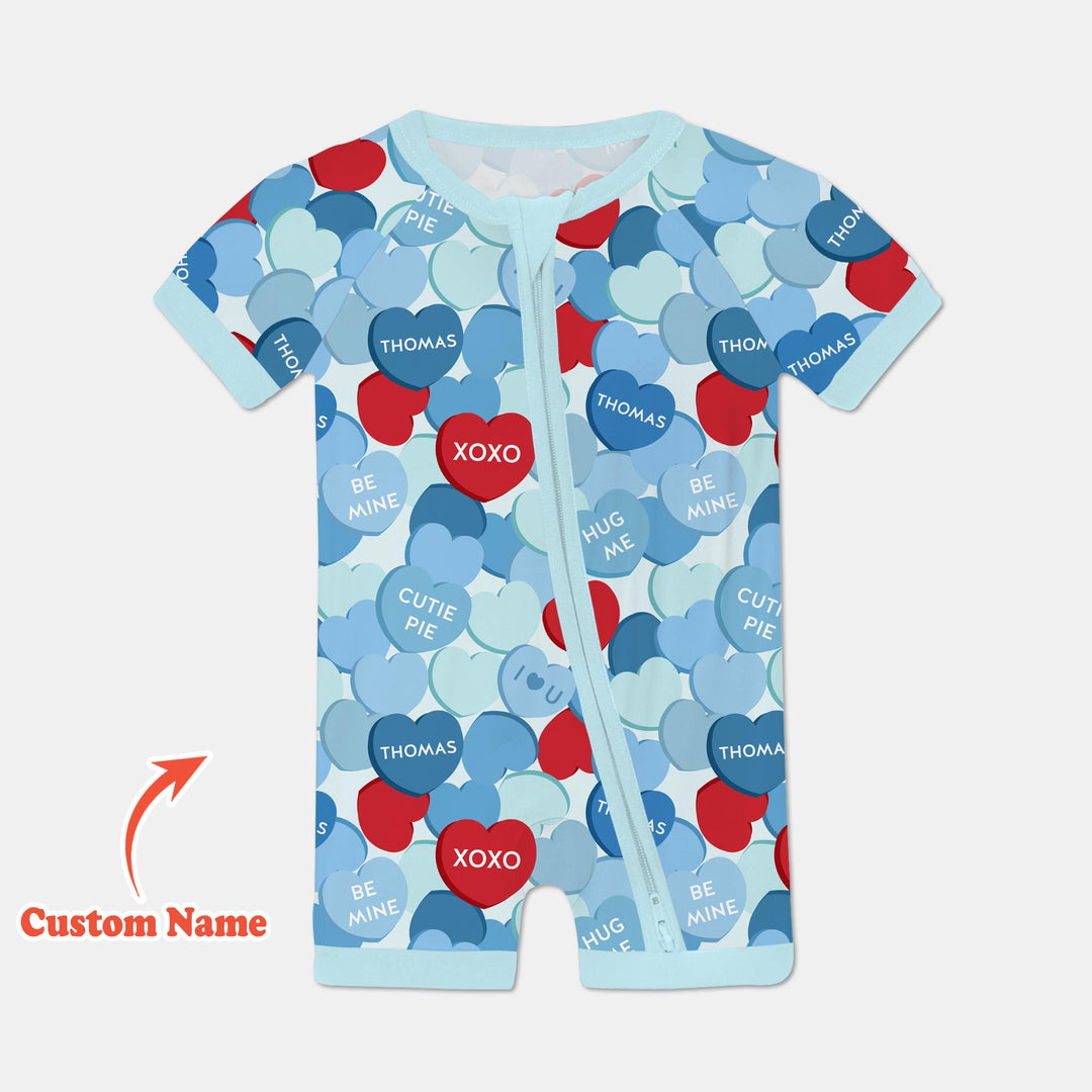 Valentine Candy Crush Family Matching Shorty Zippy