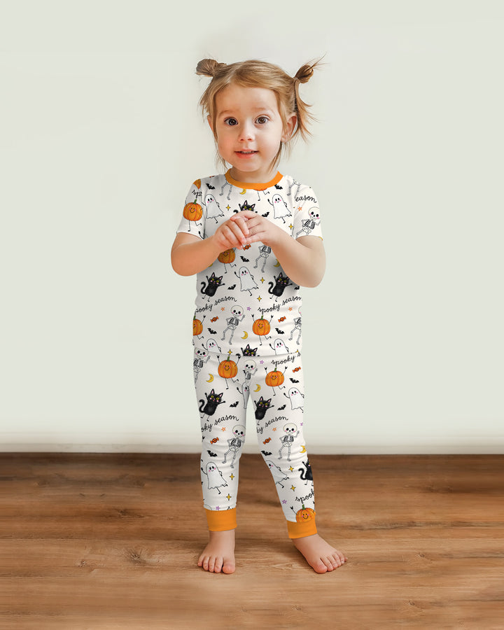 Conjunto de pijama de dos piezas de manga corta de bambú