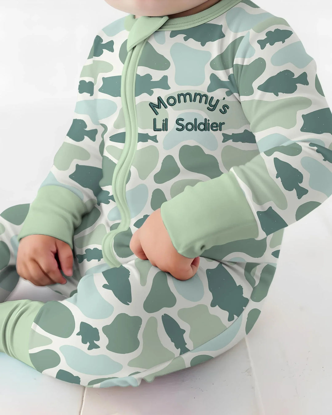 Gerippte Babykleidung mit individuellem Foto - Weich &amp; Skizzenhaft