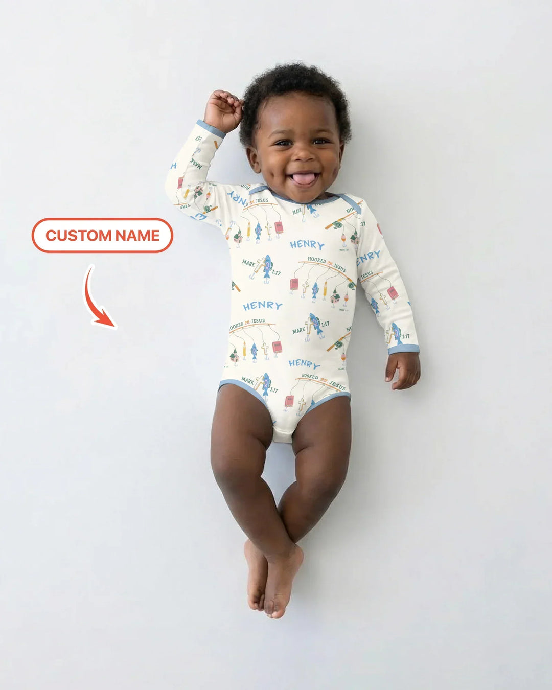 Gerippte Babykleidung mit individuellem Foto - Weich &amp; Skizzenhaft