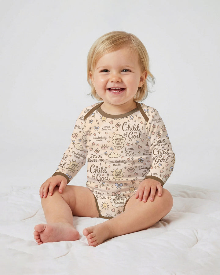 Child Of God Jesus Loves Me Bamboo Bodysuit