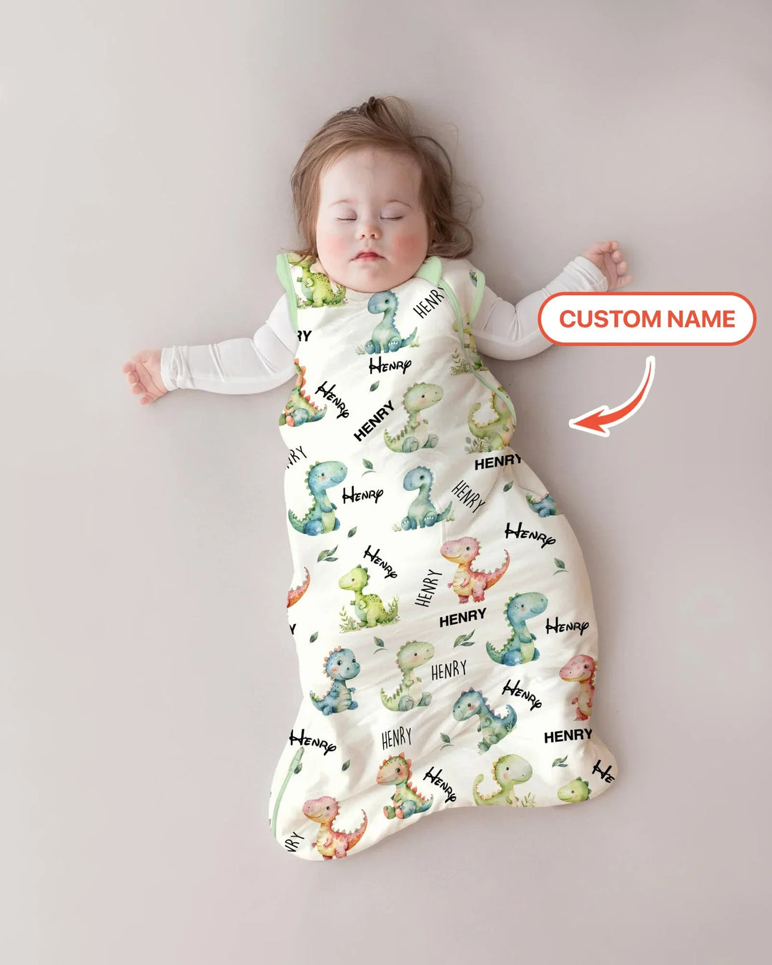 Dinosaur Custom Name Sleep Bag