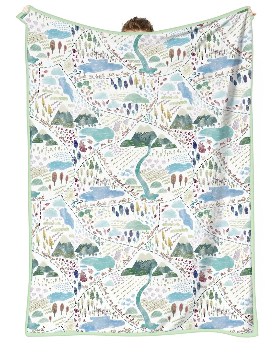 Whimsical Psalms 23 Map Blanket