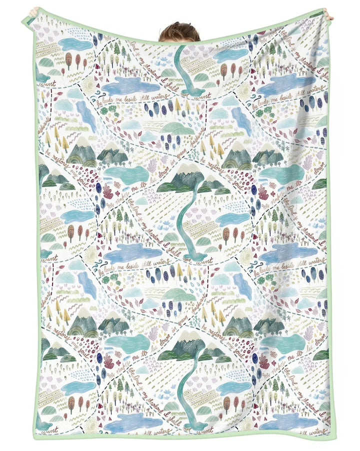 Whimsical Psalms 23 Map Blanket