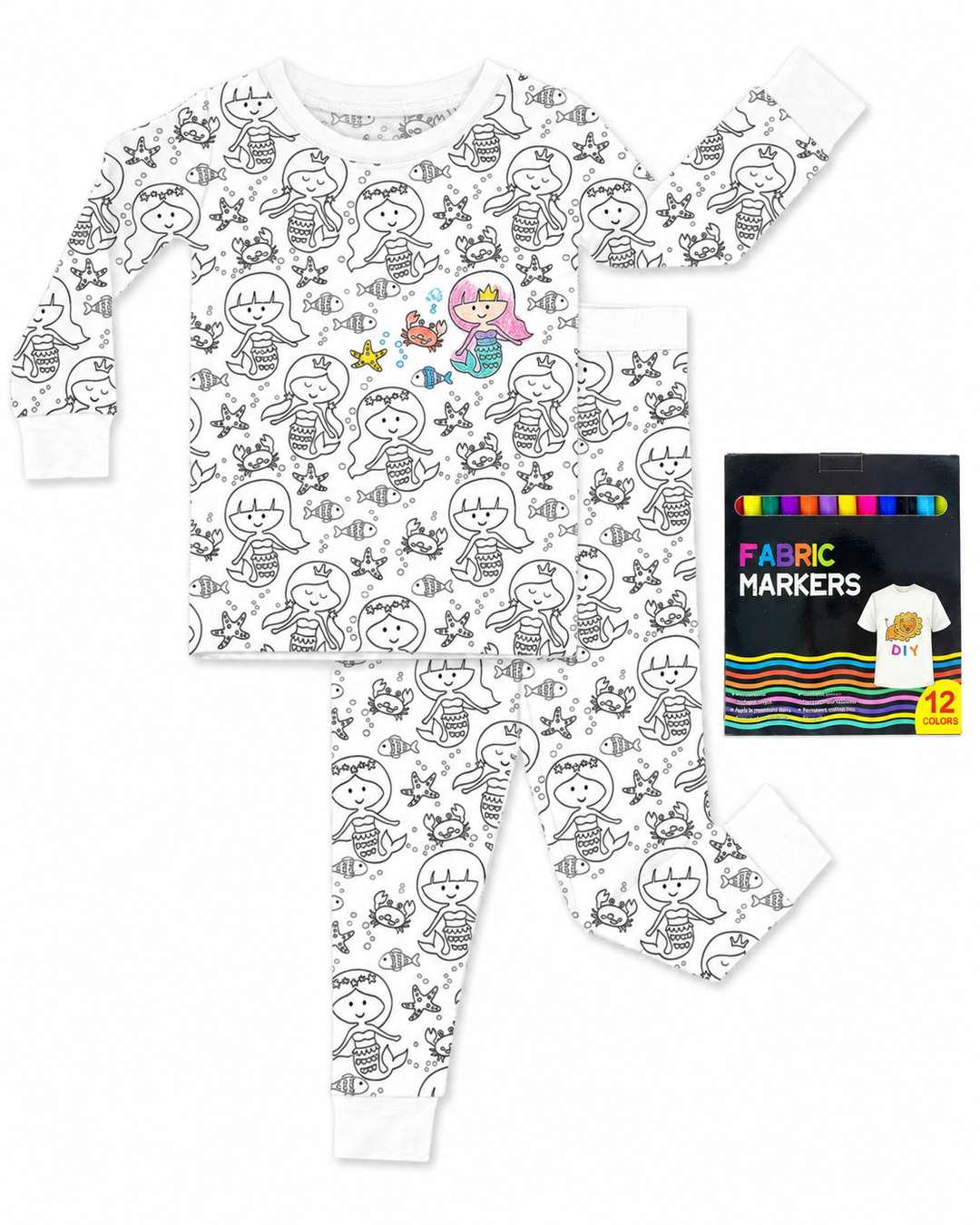 All Colorable Bamboo Two Piece Long Sleeve Pajama Set