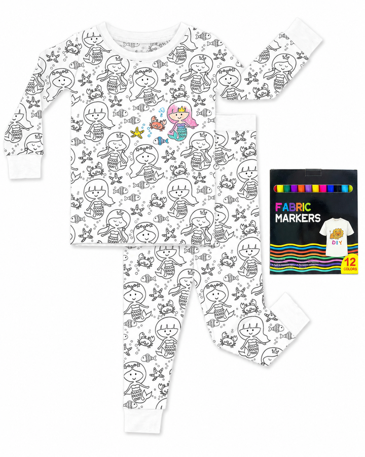 All Colorable Bamboo Two Piece Long Sleeve Pajama Set