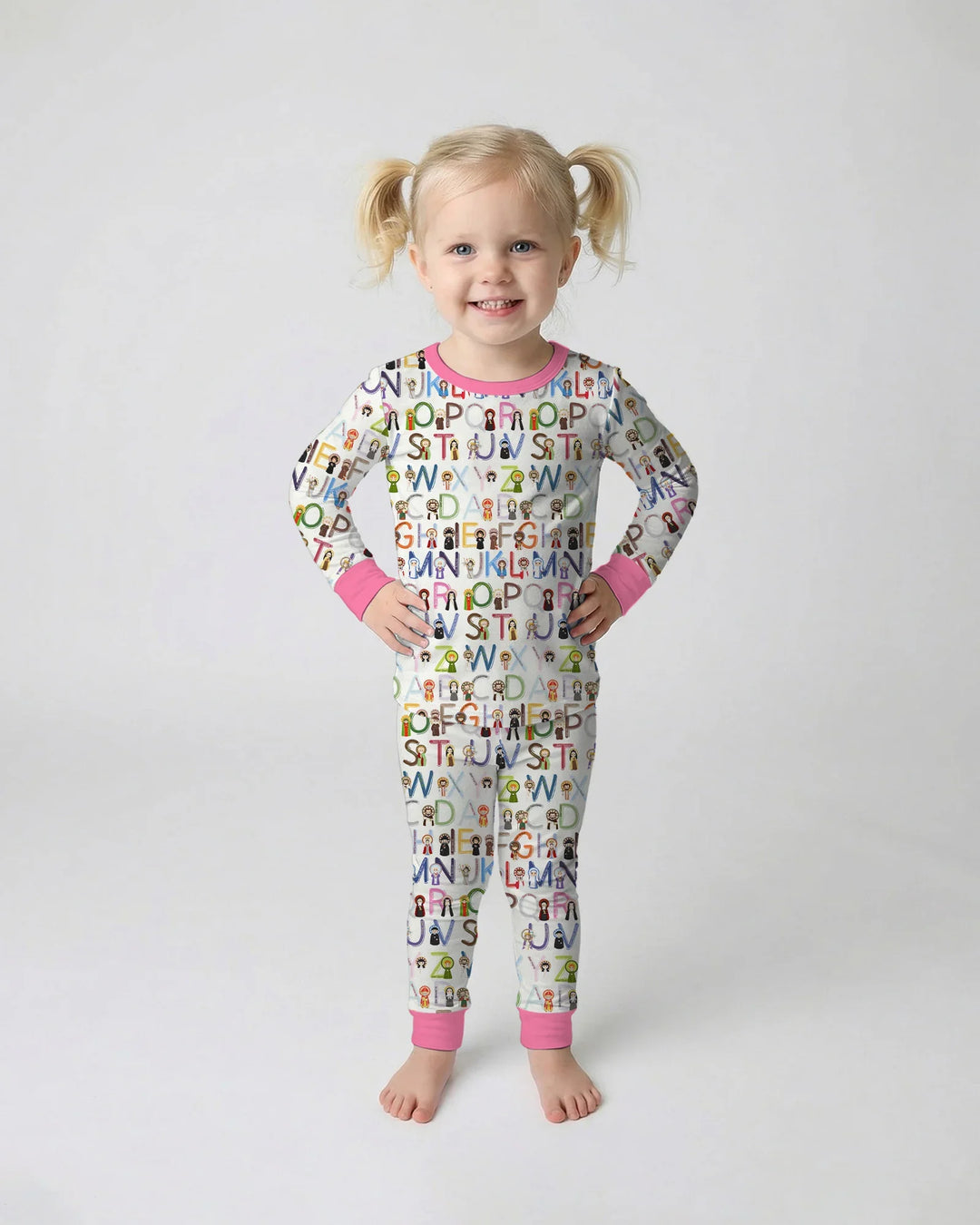 Saint ABCs Bamboo Two Piece Long Sleeve Pajama Set
