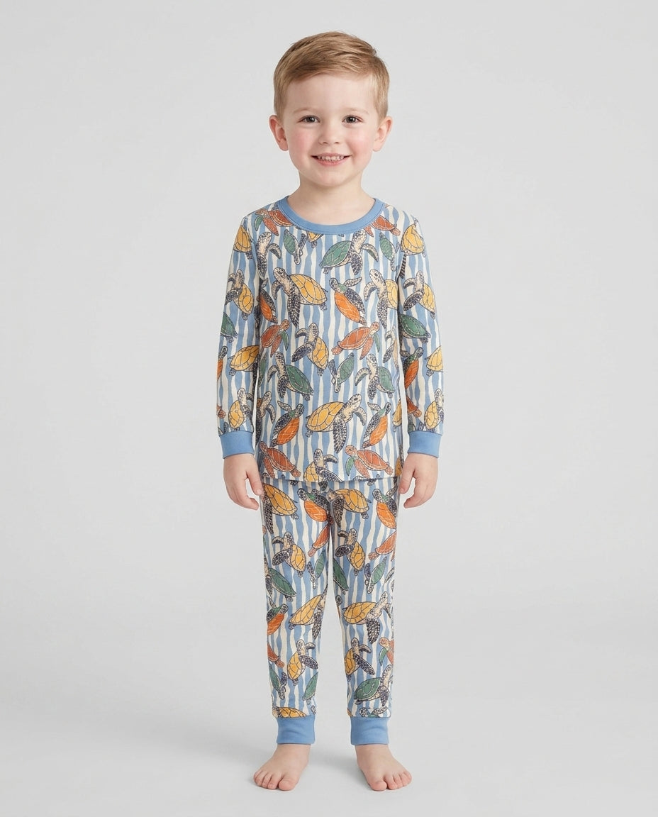 Conjunto de pijama de dos piezas de bambú de manga larga