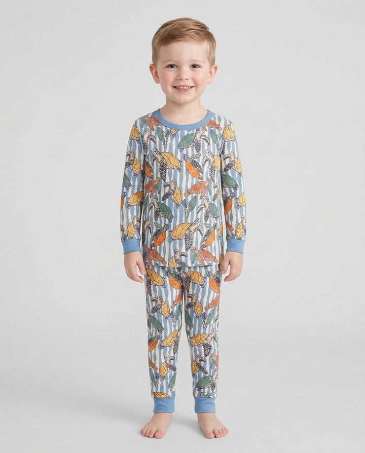 Conjunto de pijama de dos piezas de bambú de manga larga