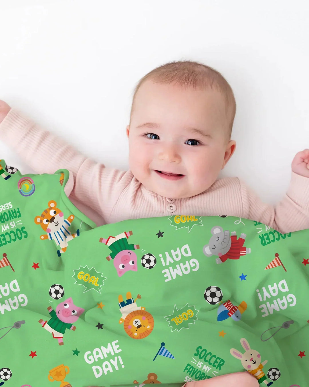 The World Cup Soccer Animals Bamboo Blanket