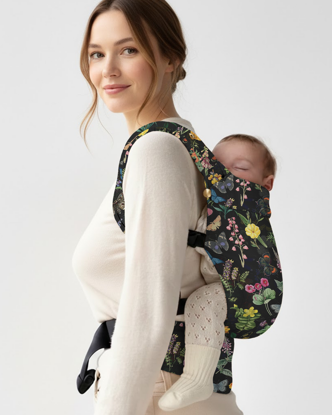 Midnight Botanical Butterfly Garden Baby Carrier