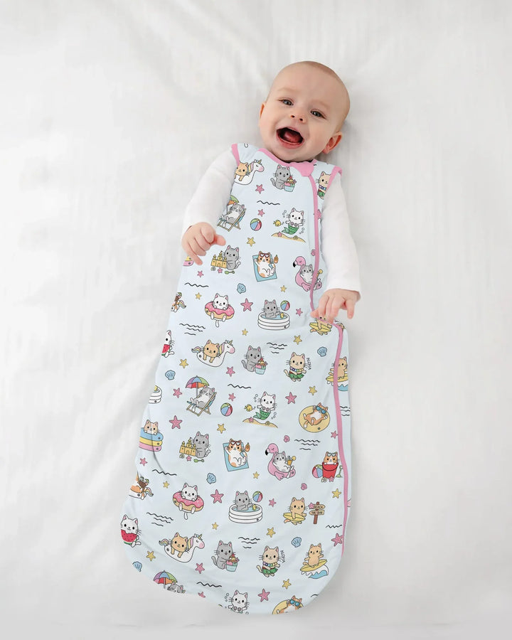 Kawaii Cats Summer Vacation Bamboo Sleep Bag