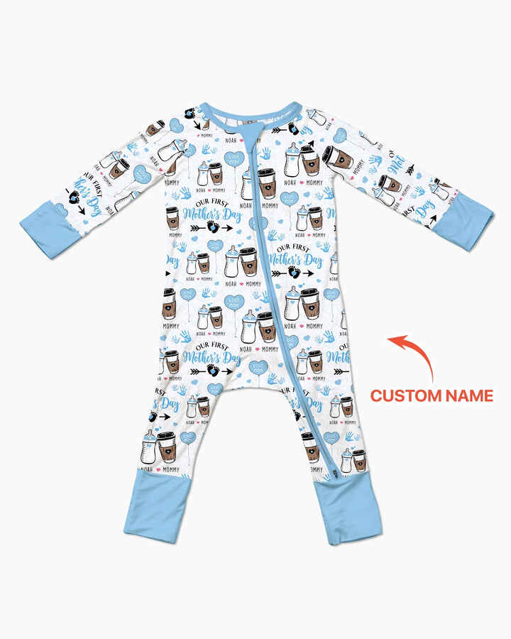 Custom Name First Mother's Day Drink Bamboo Convertible Zippy