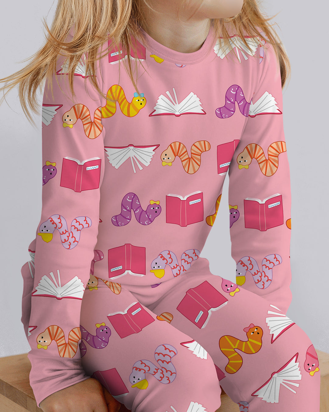 Bookworm Family Matching Bamboo Two Piece Long Sleeve Pajama Set