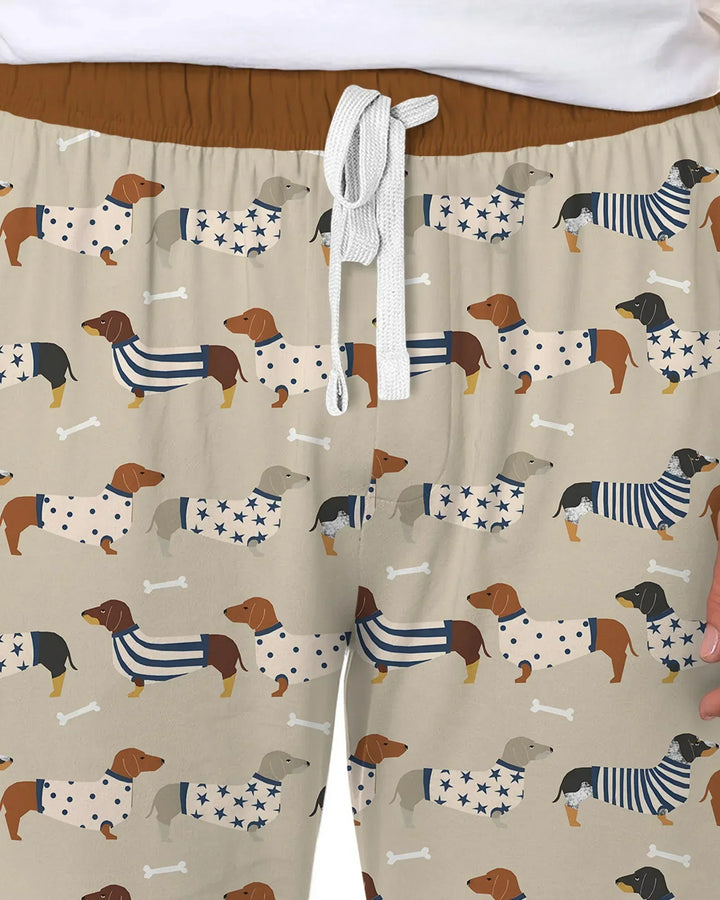 Cute Wieners Men's Pajama Set