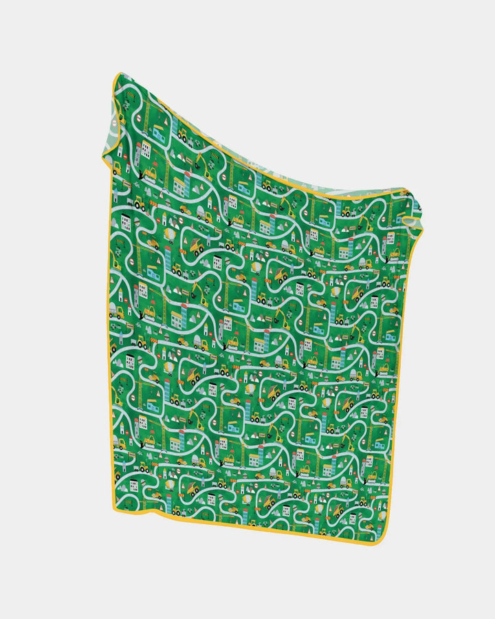 Little Builder Construction Zone Bamboo Blanket