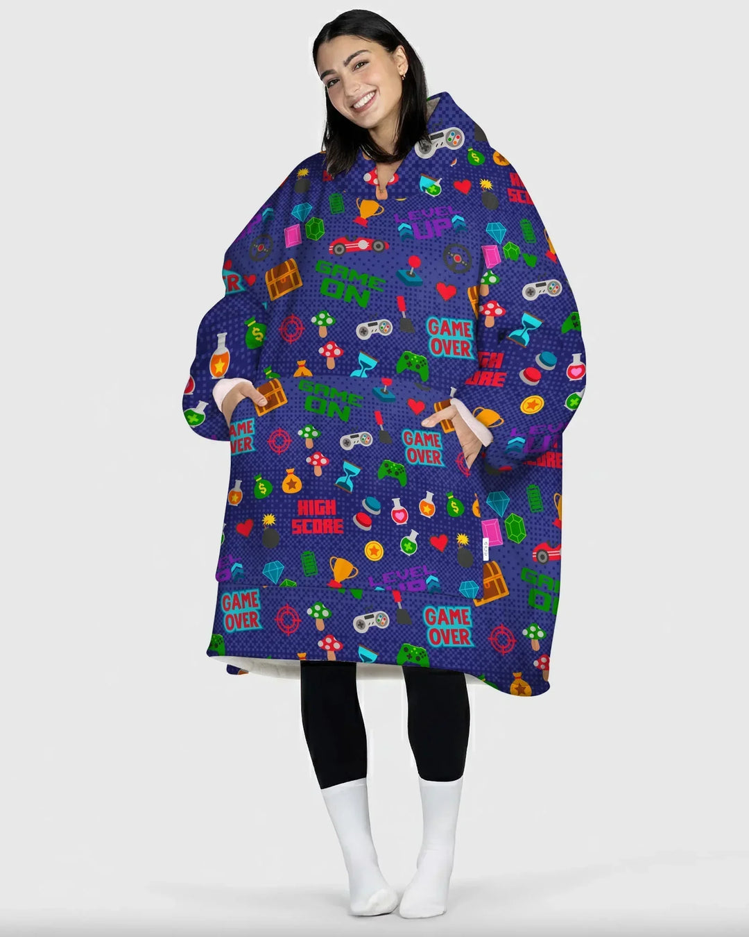 Gamer Mode On Family Matching Bamboo Blanket Hoodie