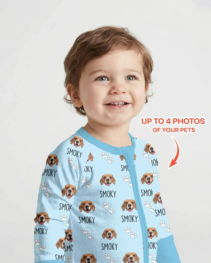 Gerippte Babykleidung mit individuellem Foto - Weich &amp; Skizzenhaft