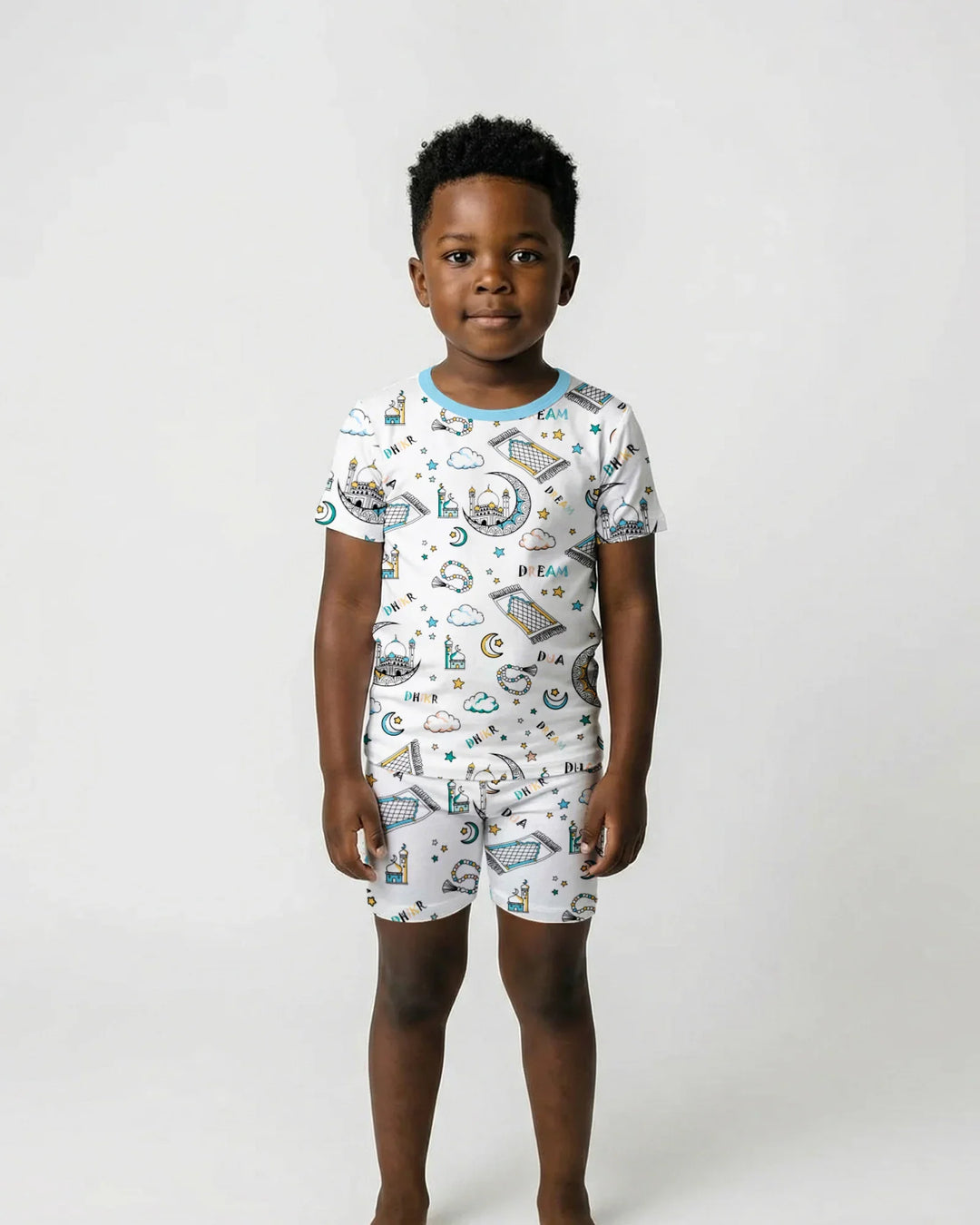 Dua, Dhikr, Dream Matching Family Two Piece Short Sleeve Shorts Pajama Set