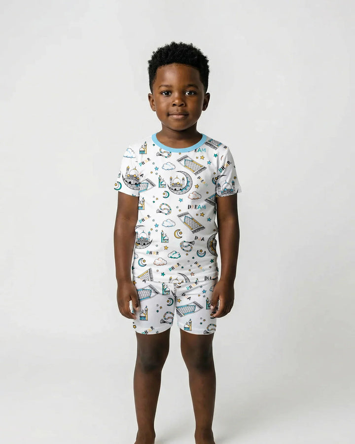 Dua, Dhikr, Dream Matching Family Two Piece Short Sleeve Shorts Pajama Set