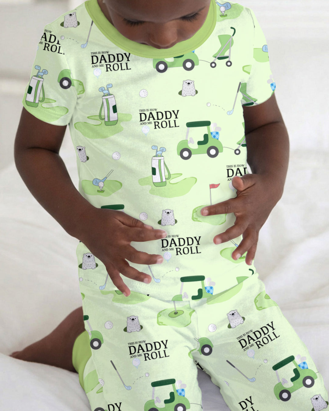 Daddy Golf Team Two Piece Short Sleeve Pajama Set