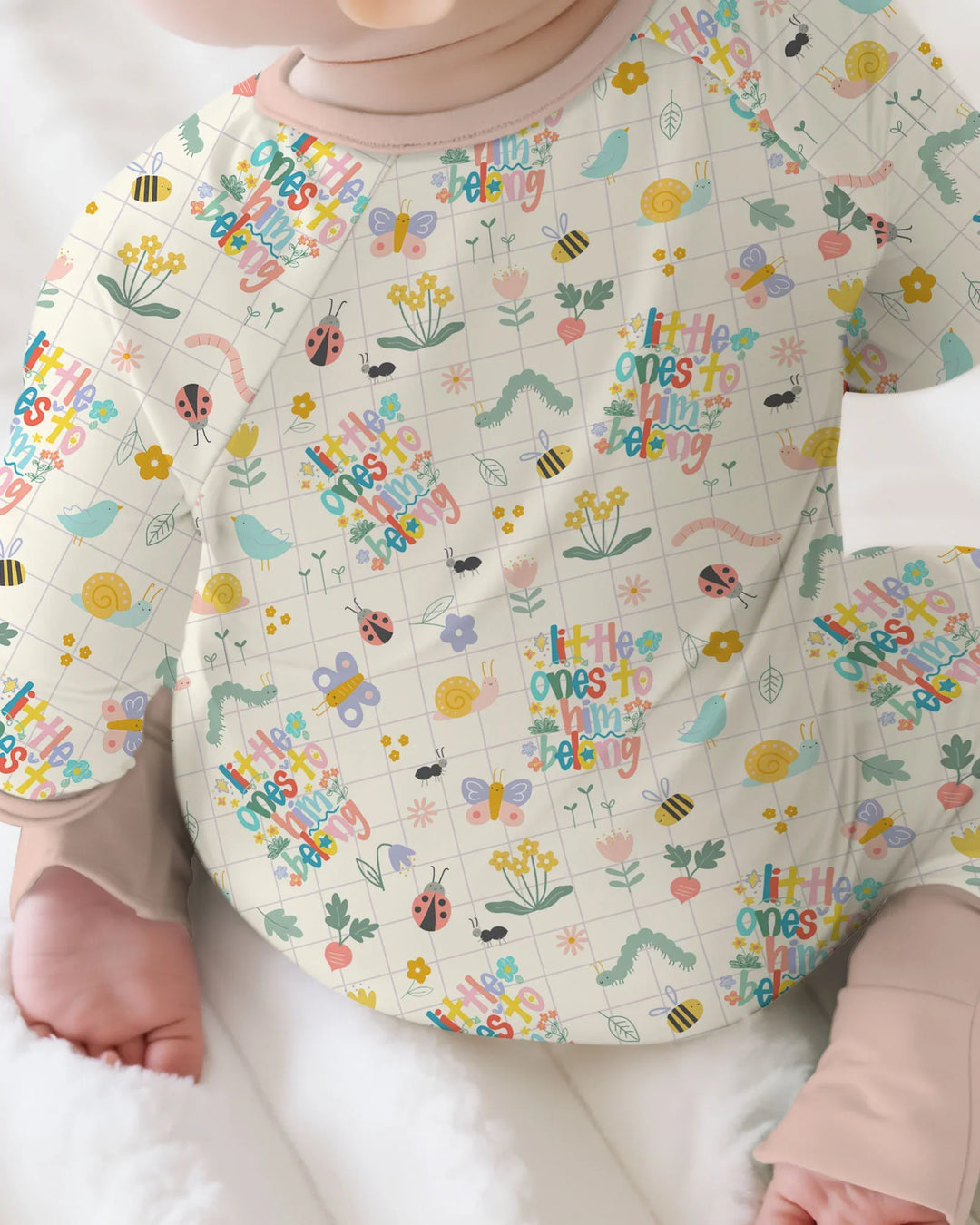 Gerippte Babykleidung mit individuellem Foto - Weich &amp; Skizzenhaft
