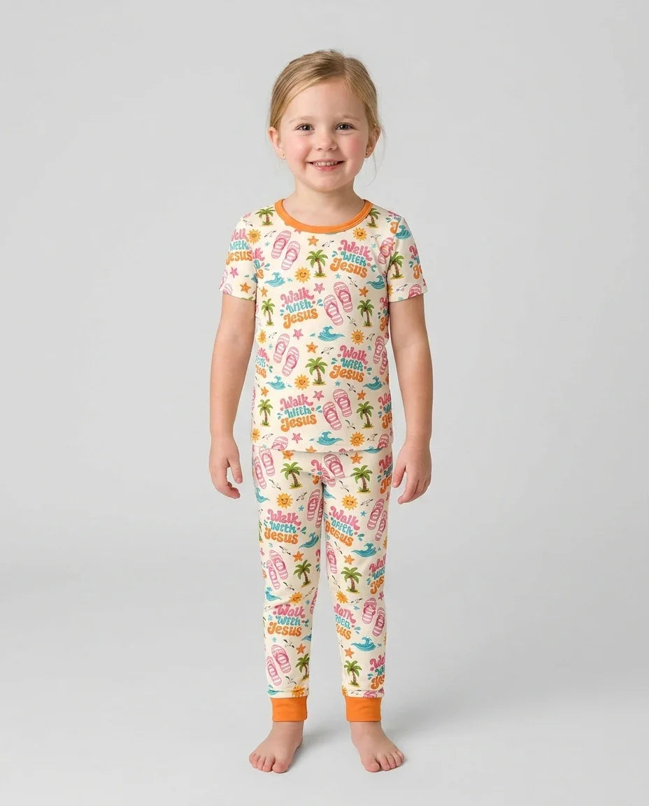 Zweiteiliges, kurzärmliges Pyjama-Set mit Marienkäfern