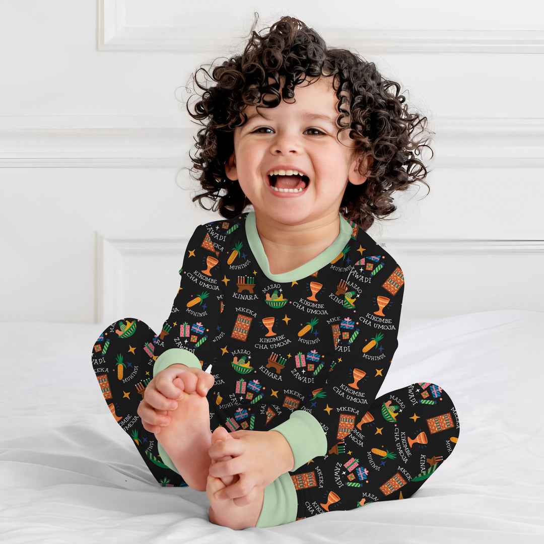 Kwanzaa Spirit Two Piece Long Sleeve Pajama Set