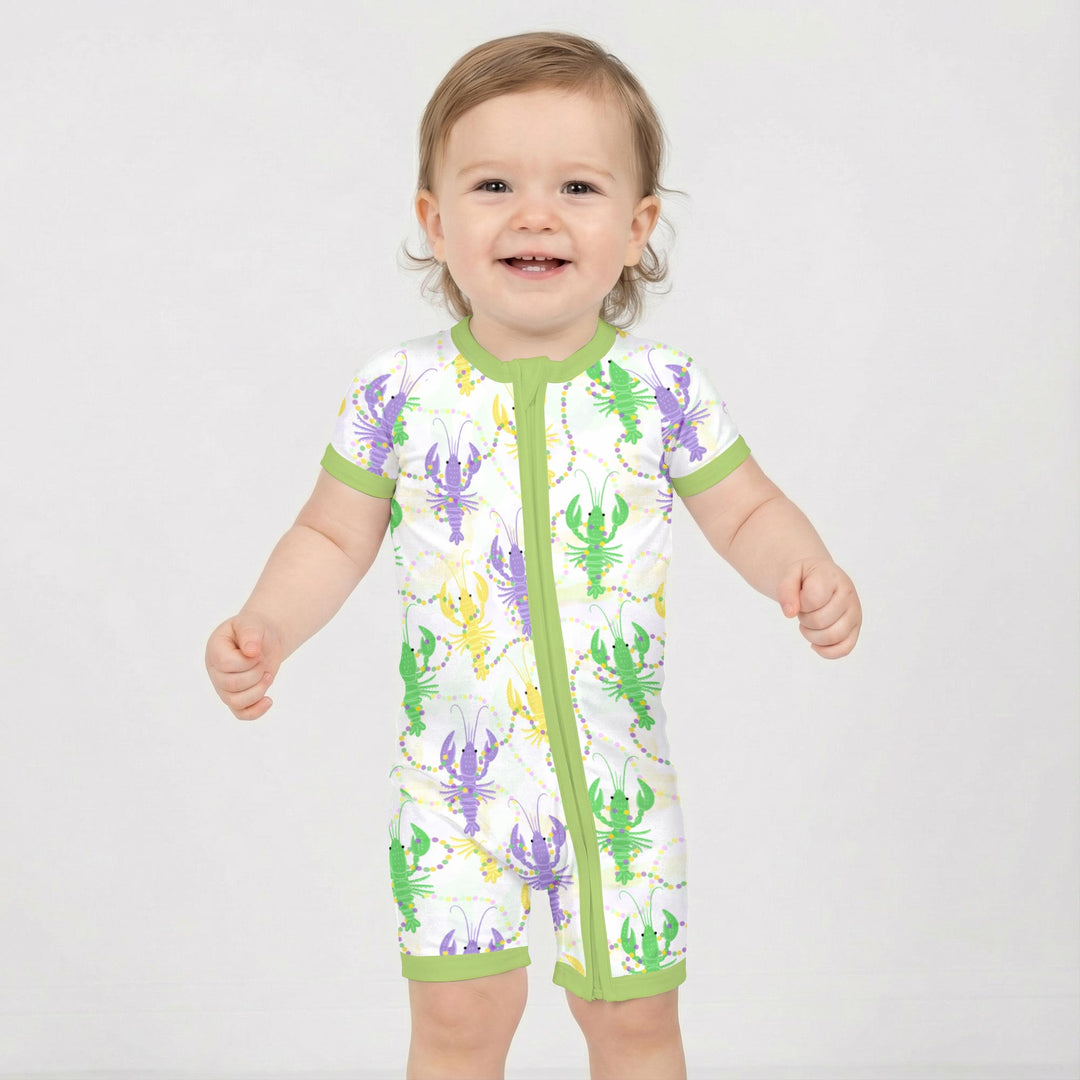 Mardi Gras Crawfish Family Matching Shorty Zippy