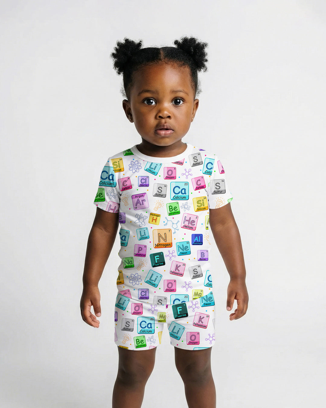 Science Elements Bamboo Two Piece Short Sleeve Shorts Pajama Set