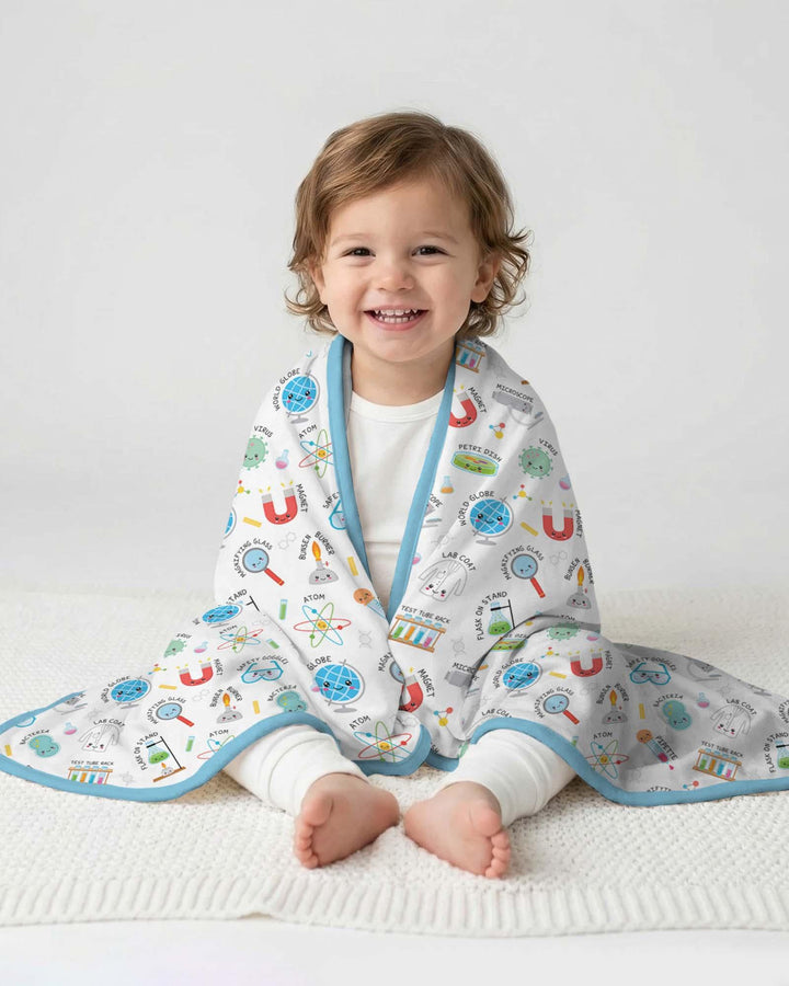 Science Fun Family Matching Bamboo Blanket