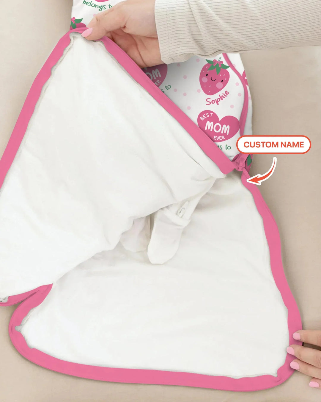 Custom Name Best Mom Ever Belongs to Custom Bamboo Sleep Bag